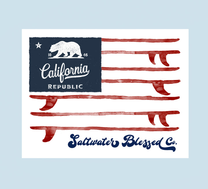 California Surf Sticker